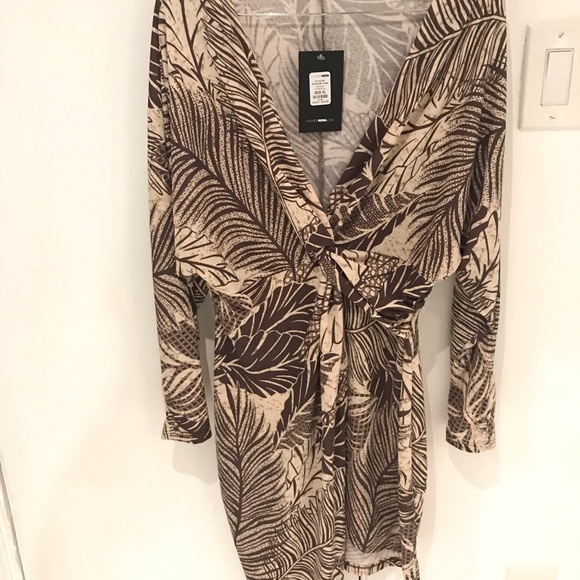 Asymmetric front knot twist dress size XL NWT - Picture 5 of 8